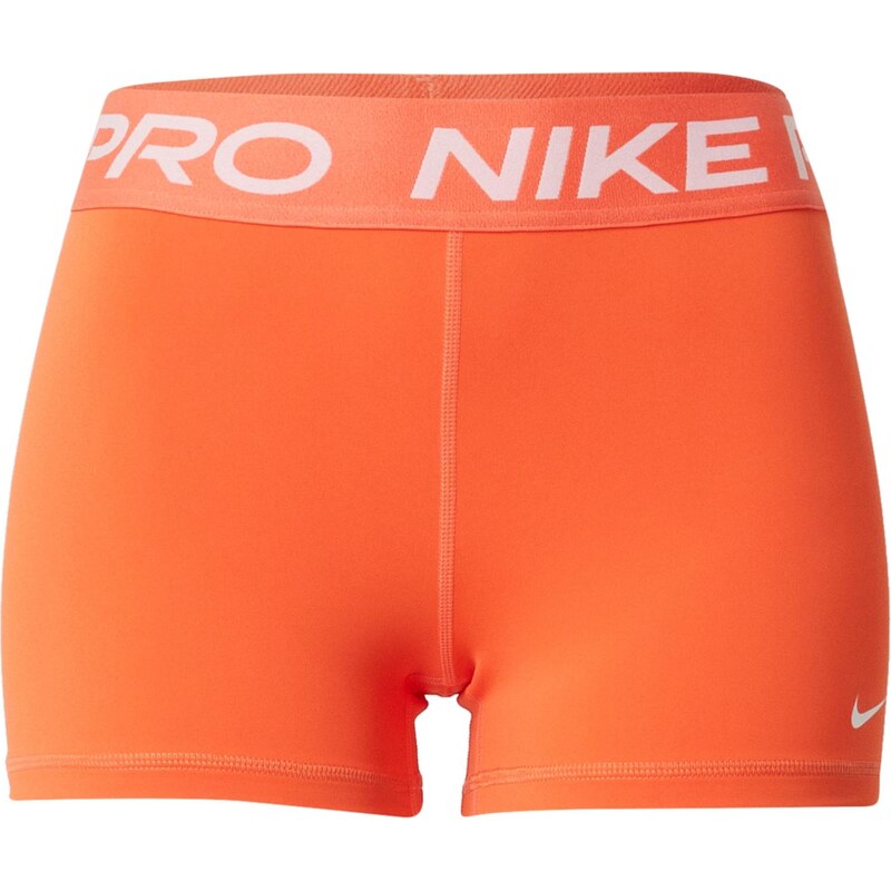 NIKE Športové nohavice Pro tmavooranžová / biela 65993270