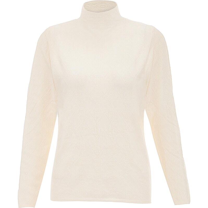 LEOMIA Sveter biela ako vlna 65977877