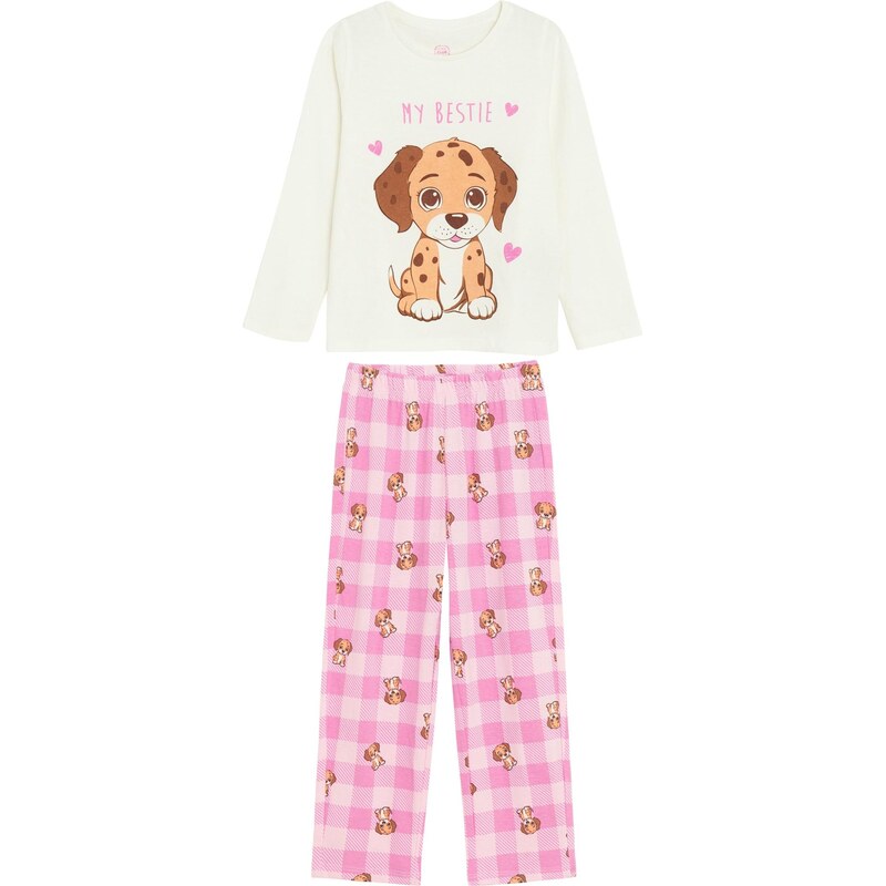 Cool Club Pyžamo hnedá / svetlohnedá / pitaya / biela 65981509