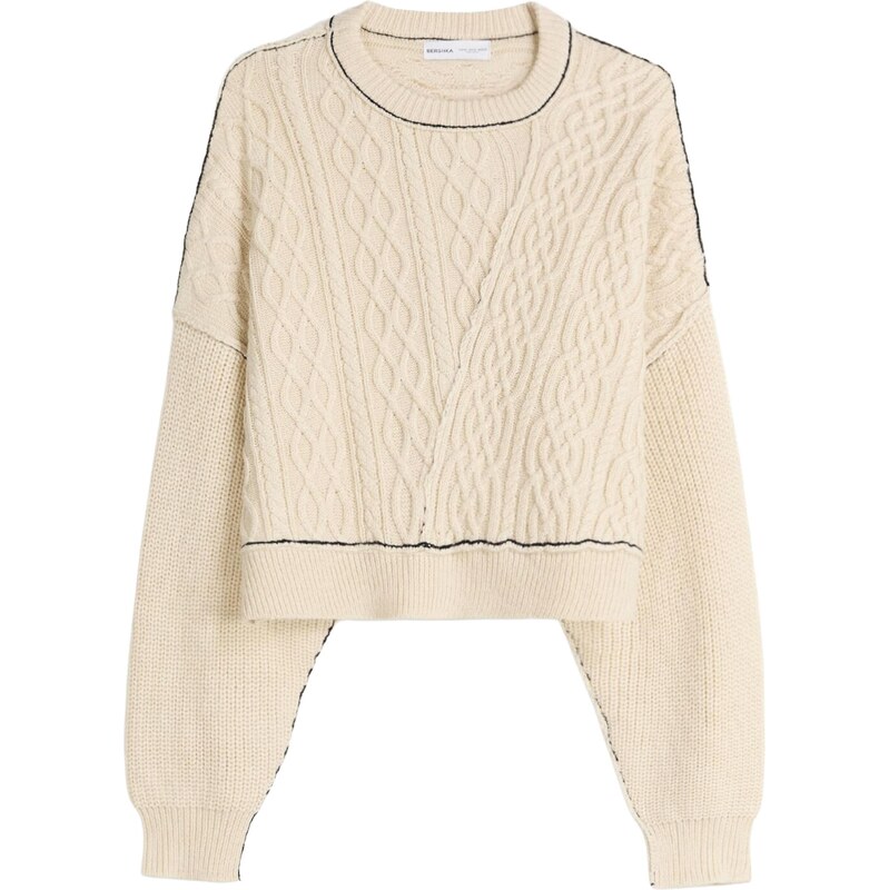 Bershka Sveter nebielená 66026874
