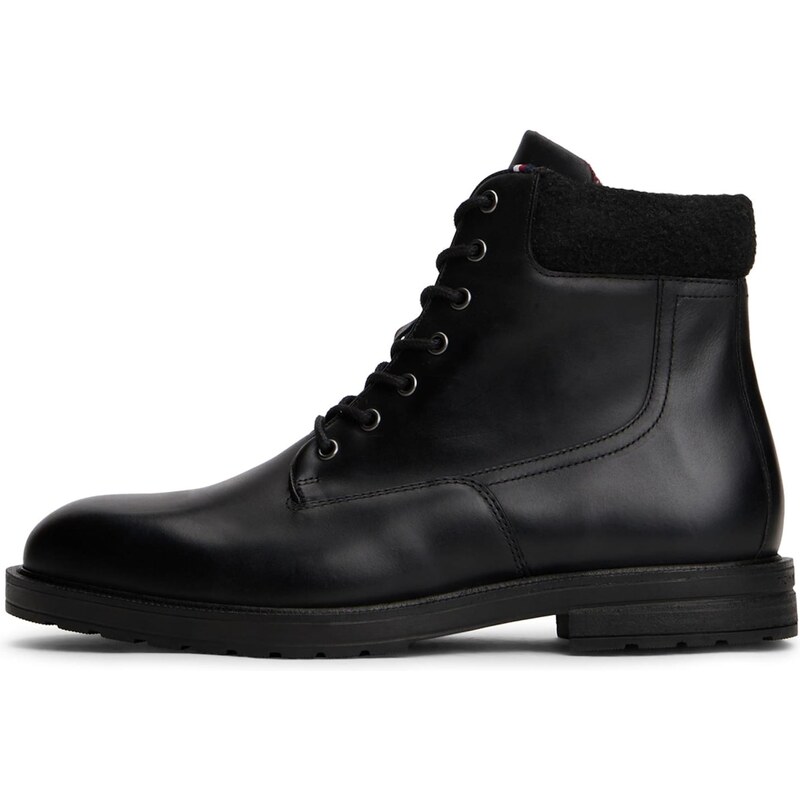 TOMMY HILFIGER Šnurovacie čižmy čierna 65981526
