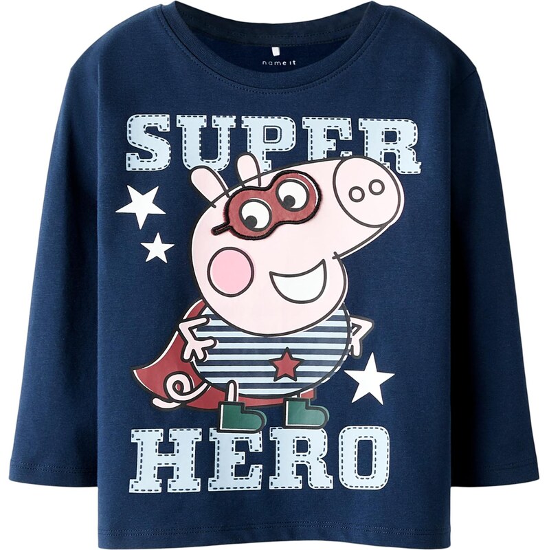 NAME IT Tričko NMMOtto Peppa námornícka modrá / svetlomodrá / 65981549