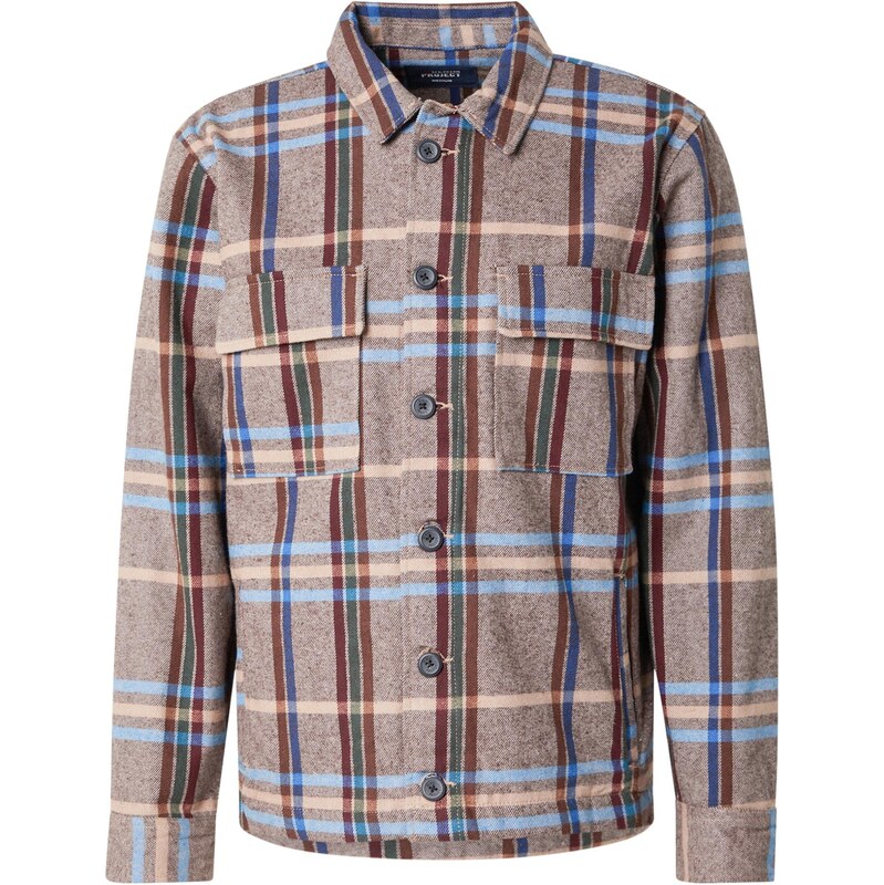 Denim Project Prechodná bunda námornícka modrá / kapučíno / tmavohnedá 65992195