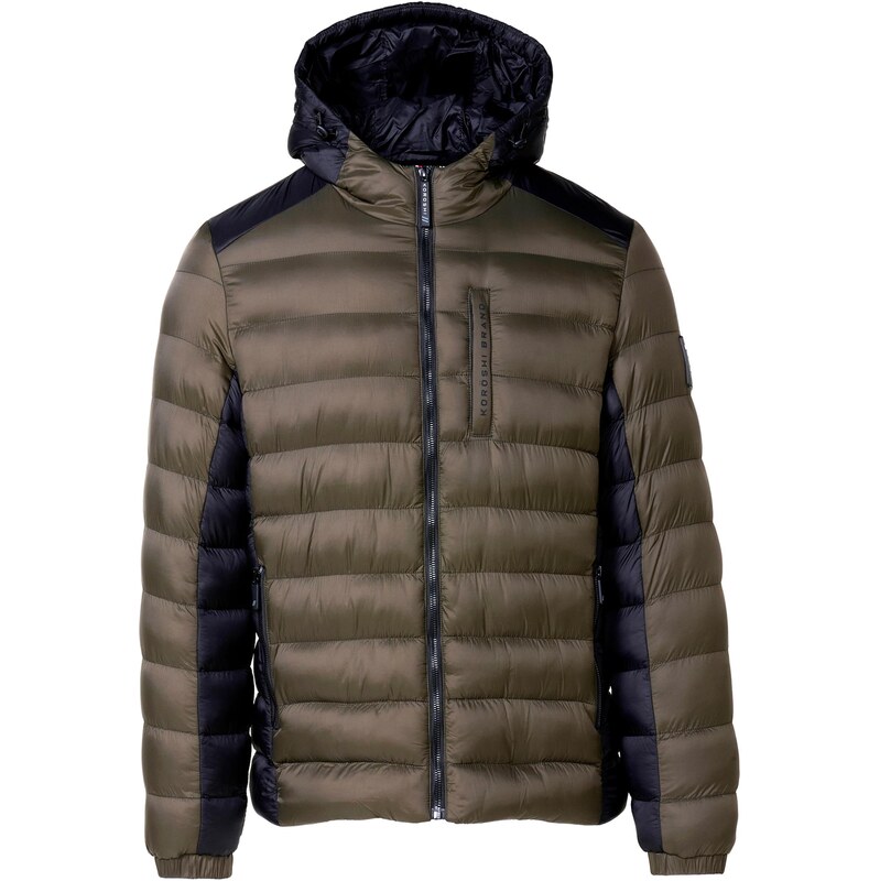 KOROSHI Zimná bunda tmavohnedá / čierna 65981575