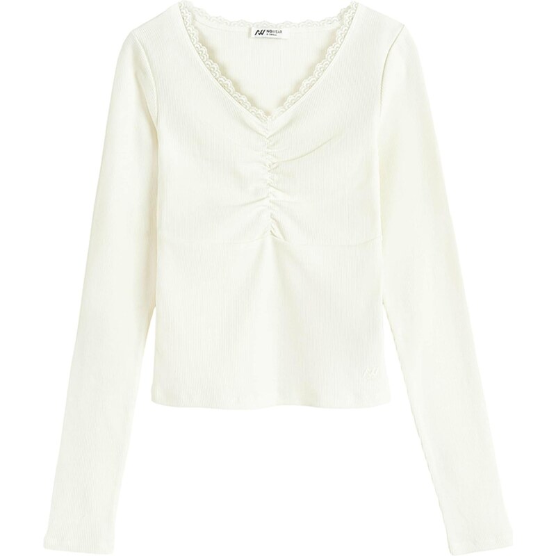 NoWear Tričko šedobiela 65981638