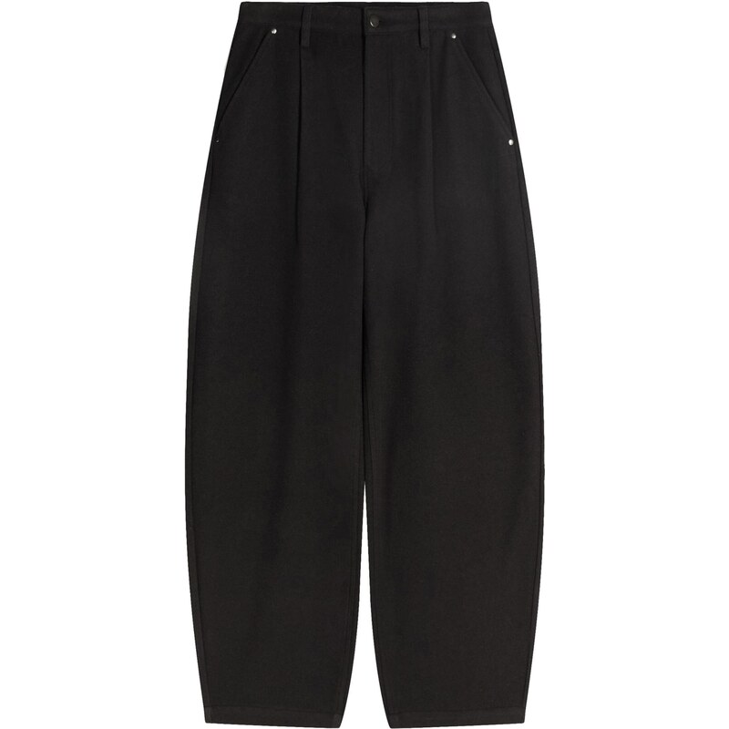 Bershka Plisované nohavice čierna 65981663