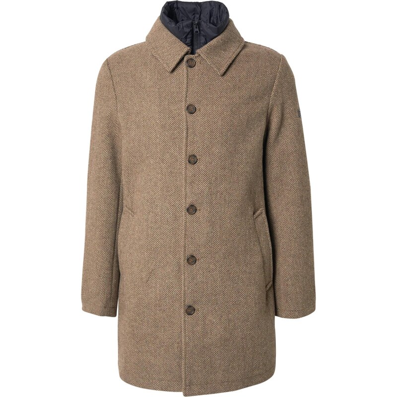 INDICODE JEANS Prechodný kabát INNotte čokoládová / brokátová 66069394