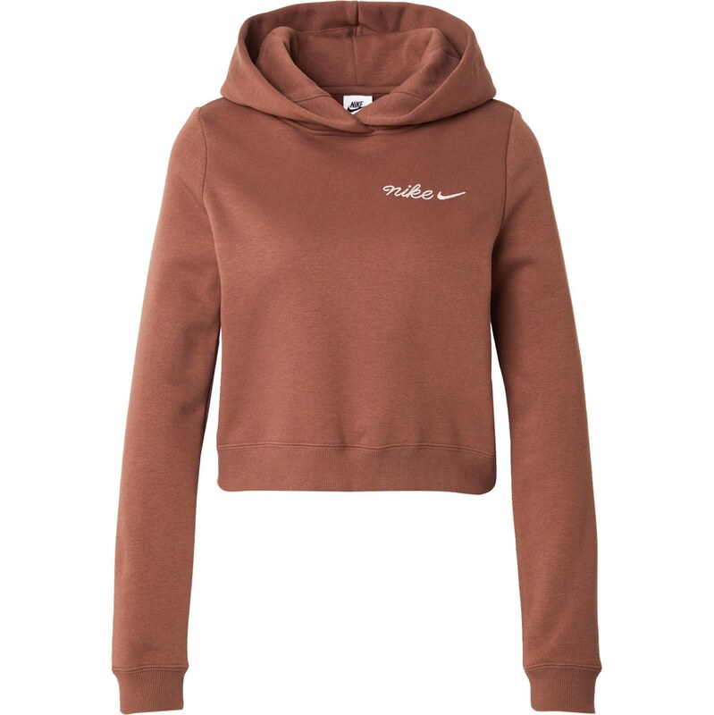 Nike Sportswear Mikina Phoenix Fleece gaštanová / biela 65981938