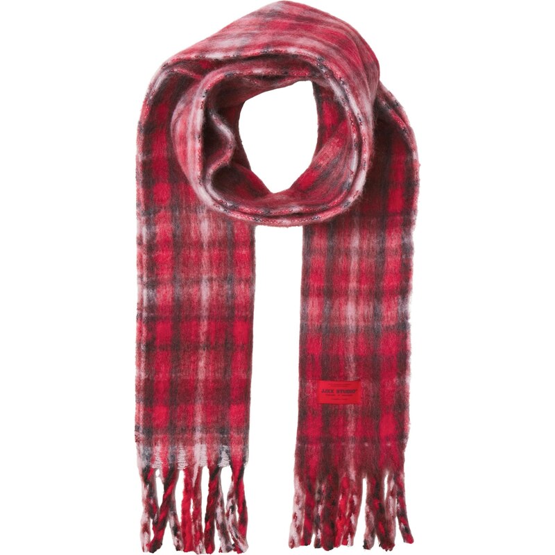 JJXX Šál JXLeslie brusnicová / čierna / šedobiela 65981986