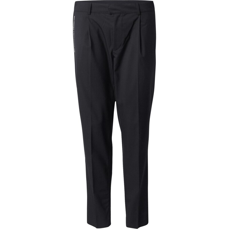 Karl Lagerfeld Plisované nohavice čierna / biela 65992387