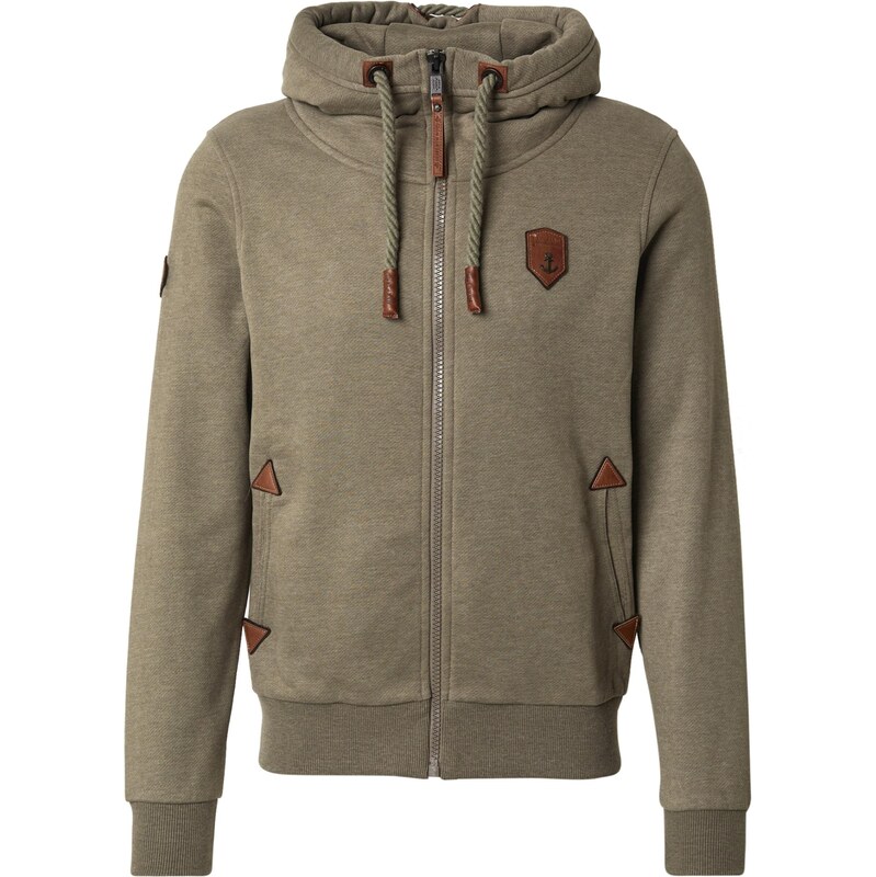 naketano Tepláková bunda hnedá / olivová 62693403