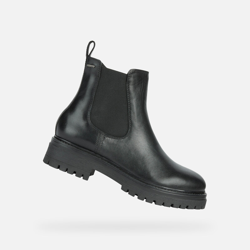 Black Womens Ankle Boots Geox Iridea B ABX - Ladies 65986476