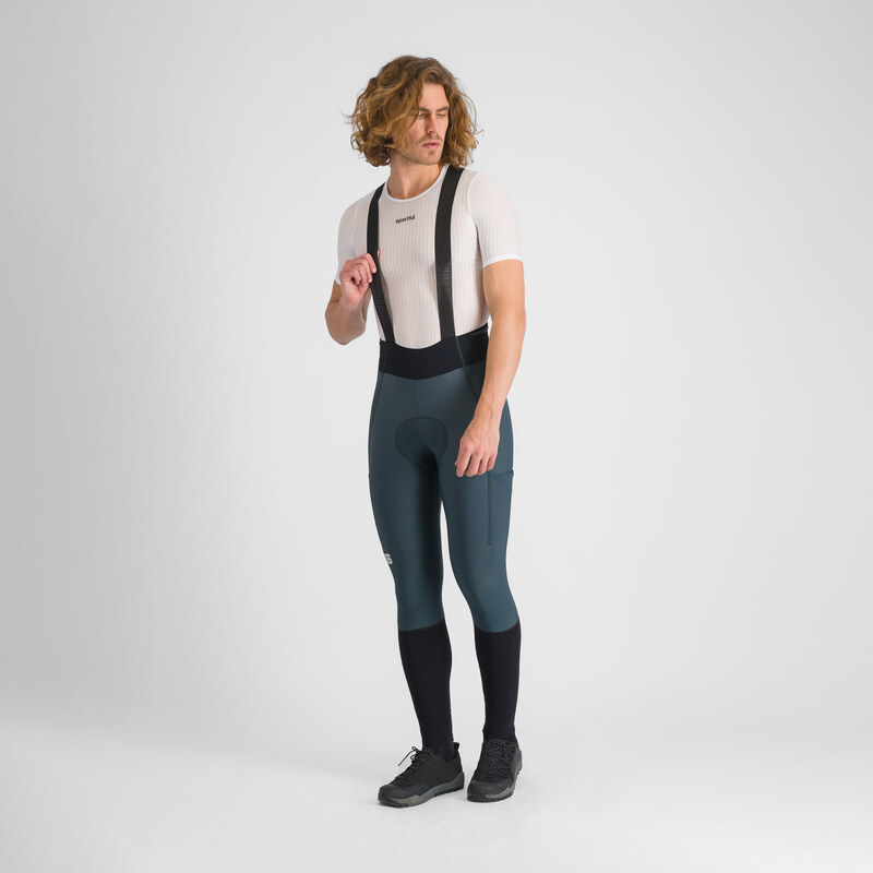 Sportful SUPERGIARA nohavice, s trakmi, tmavozelená-čierna 65987764