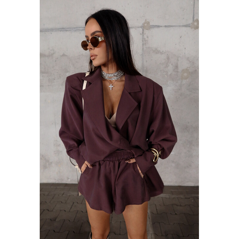 LaManuel Dámsky hodvábny čokoládový komplet AFFECT 66177821