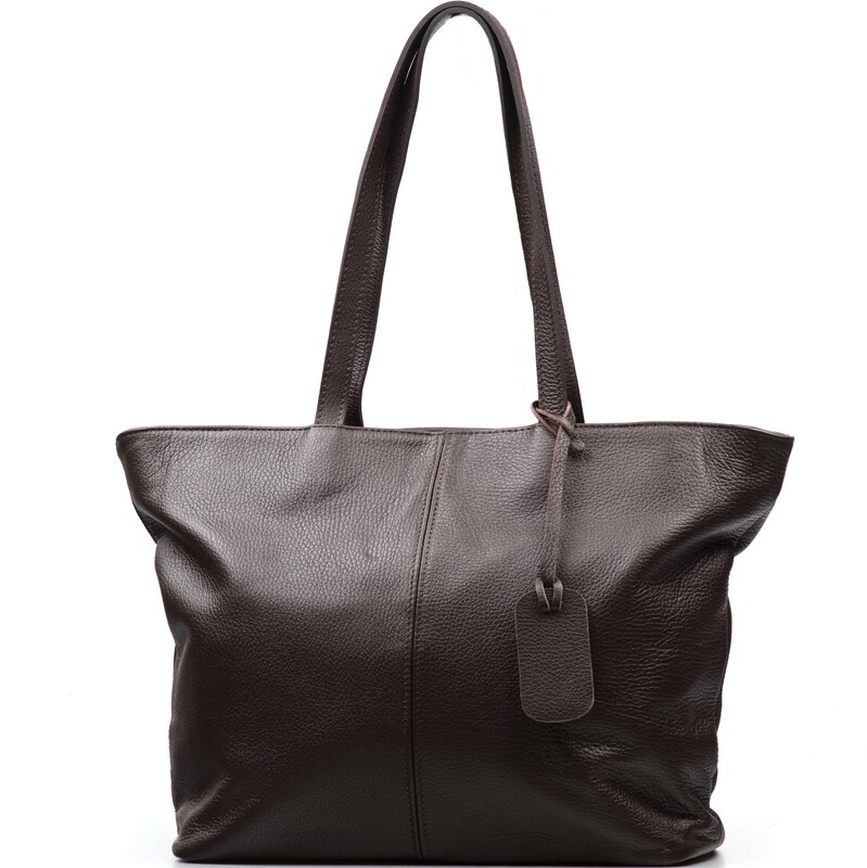 Blaire Kožená kabelka Lidia tmavo hnedá 65991710