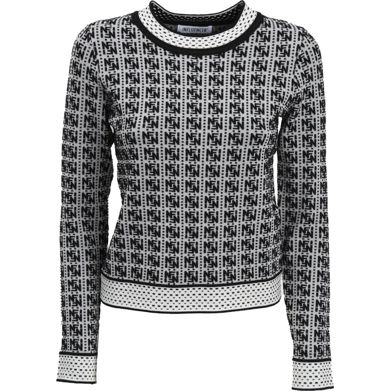 Influencer Sveter čierna / biela 65993115