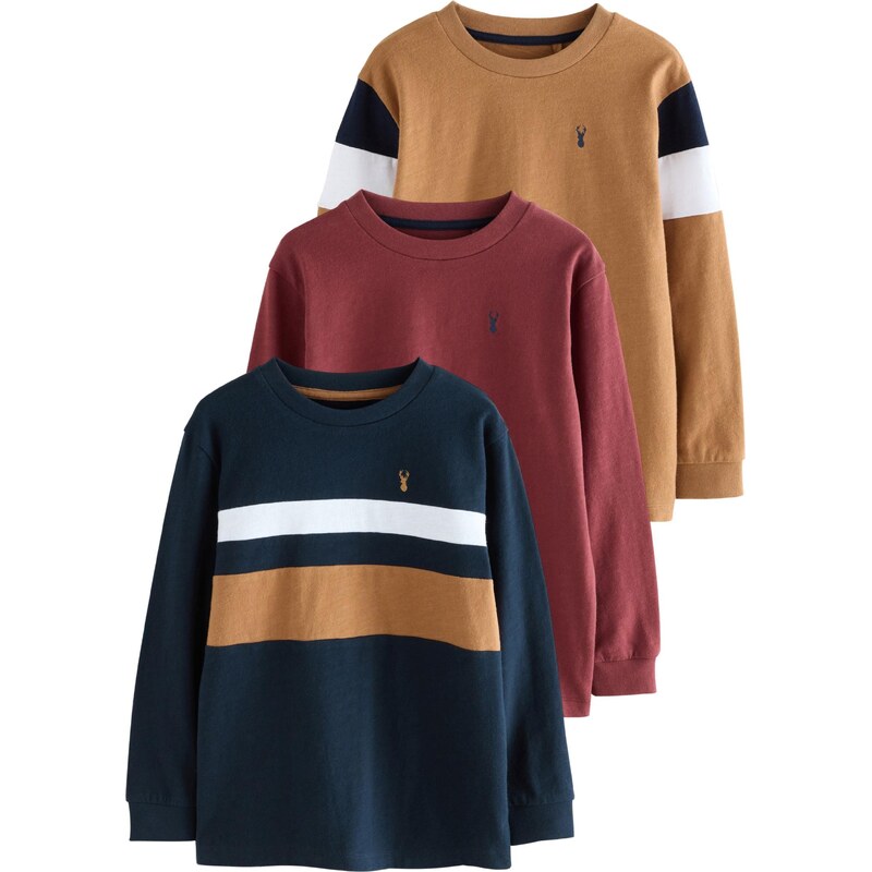 Next Tričko farba ťavej srsti / námornícka modrá / karmínovo červená / 65993142