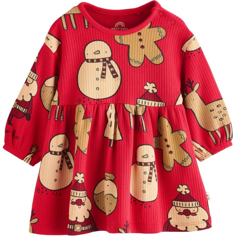 Next Šaty béžová / hnedá / červená 65993209