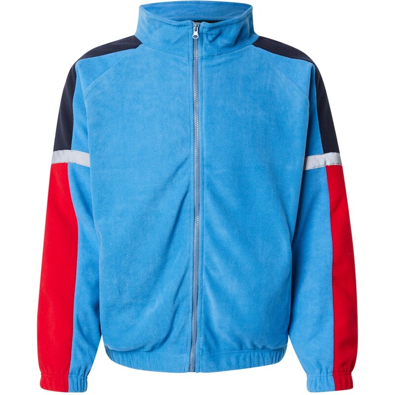 Denim Project Flisová bunda Luke svetlomodrá / tmavomodrá / sivá / 66007705