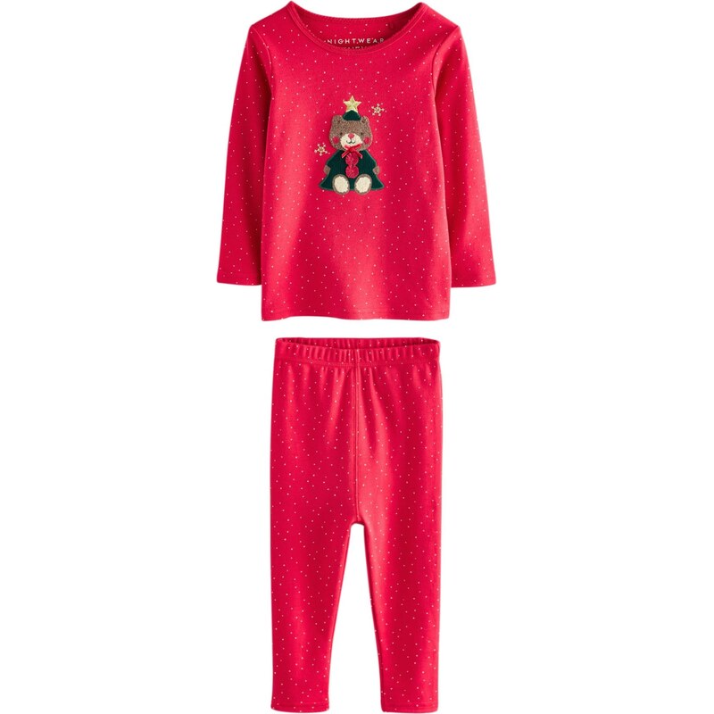 Next Pyžamo Christmas hnedá / tmavozelená / červená 65993366