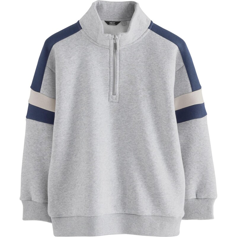 Next Mikina námornícka modrá / sivá melírovaná / biela 65993482