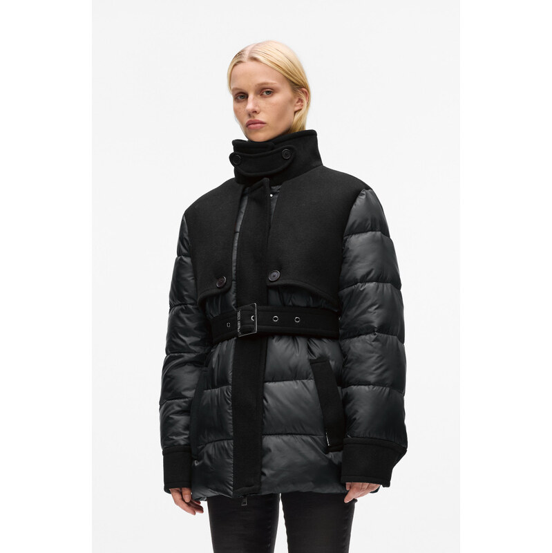 BUNDA KARL LAGERFELD MIX MEDIA SHORT PADDED COAT 65992958