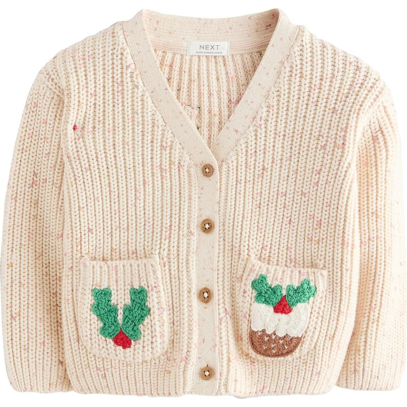 Next Kardigán Holly Jolly Christmas nebielená / žltá / trávovo zelená 65993534