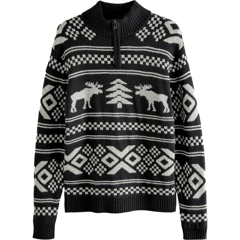 Next Sveter svetlosivá / čierna 65993572