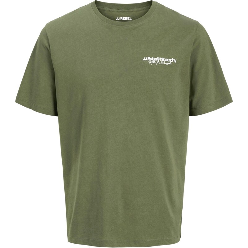 JJ Rebel Tričko JREBZACK olivová / biela 65993841