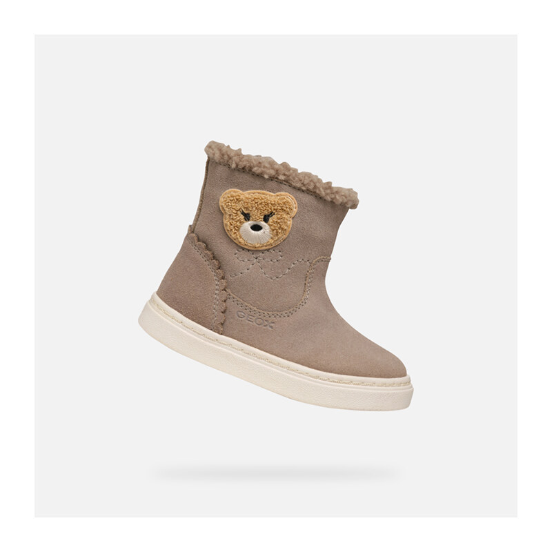 Béžové dievčenské zimné topánky Geox Nashik 65995034