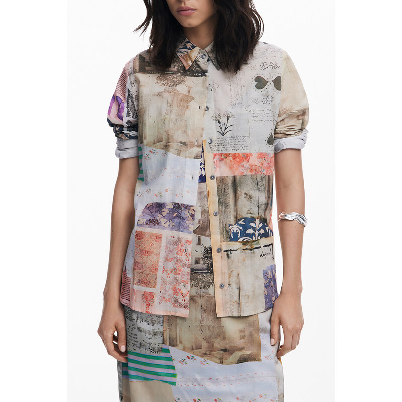 Elegantná Dámska Košeľa DESIGUAL Bežová 65997961