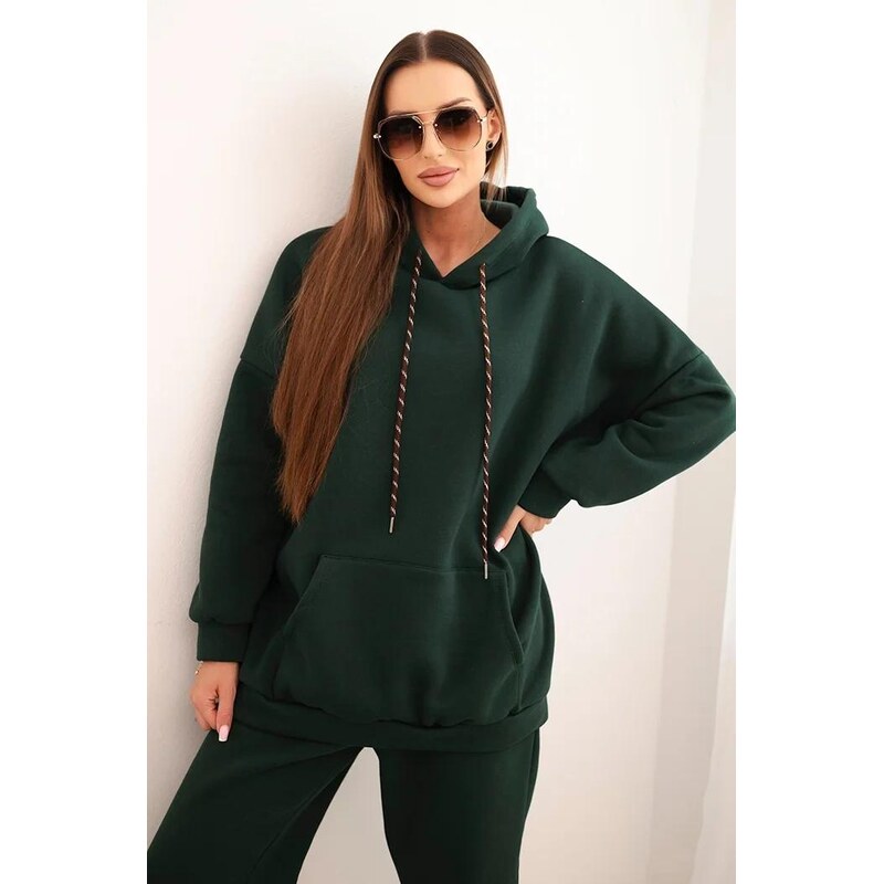 MladaModa Zateplená tepláková súprava s klokankou a kapucňou model 66073816