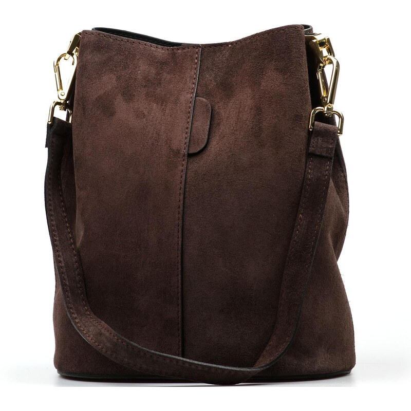 Blaire Kožená kabelka Zoe tmavo hnedá 65483423