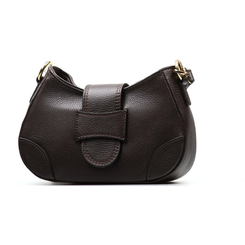 Blaire Kožená crossbody kabelka Leila tmavo hnedá 66001252
