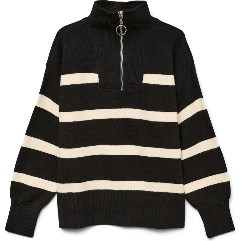 Vero Moda Girl Sveter VMSABA čierna / biela 66001432