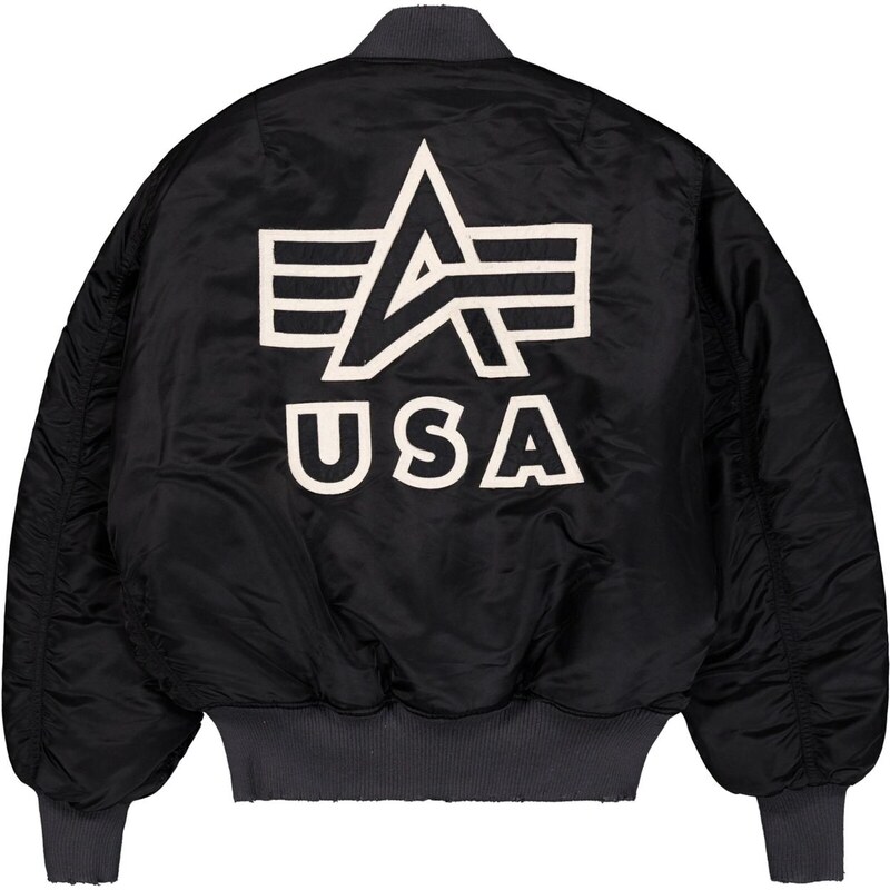 ALPHA INDUSTRIES Prechodná bunda 'MA-1 Distressed' červená / čierna / biela