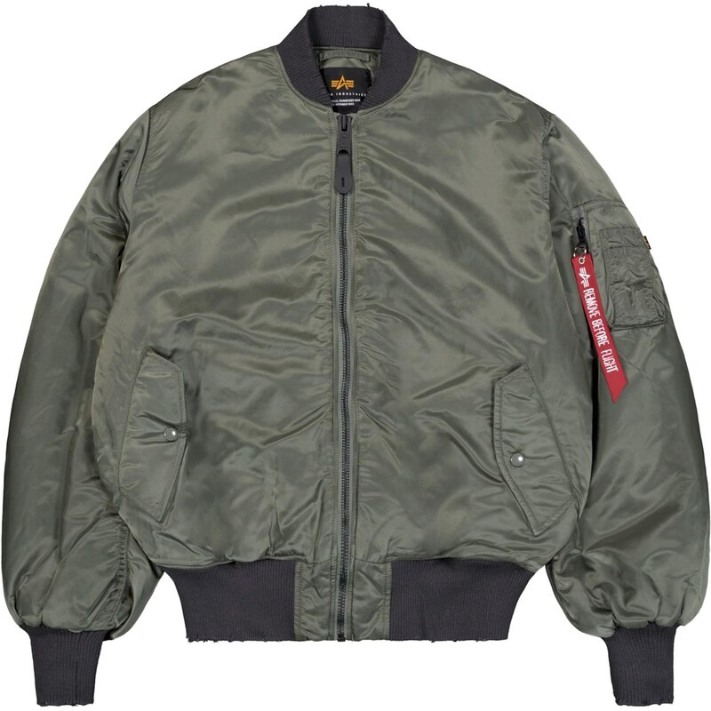 ALPHA INDUSTRIES Prechodná bunda MA-1 Distressed tmavosivá / kaki 66001584