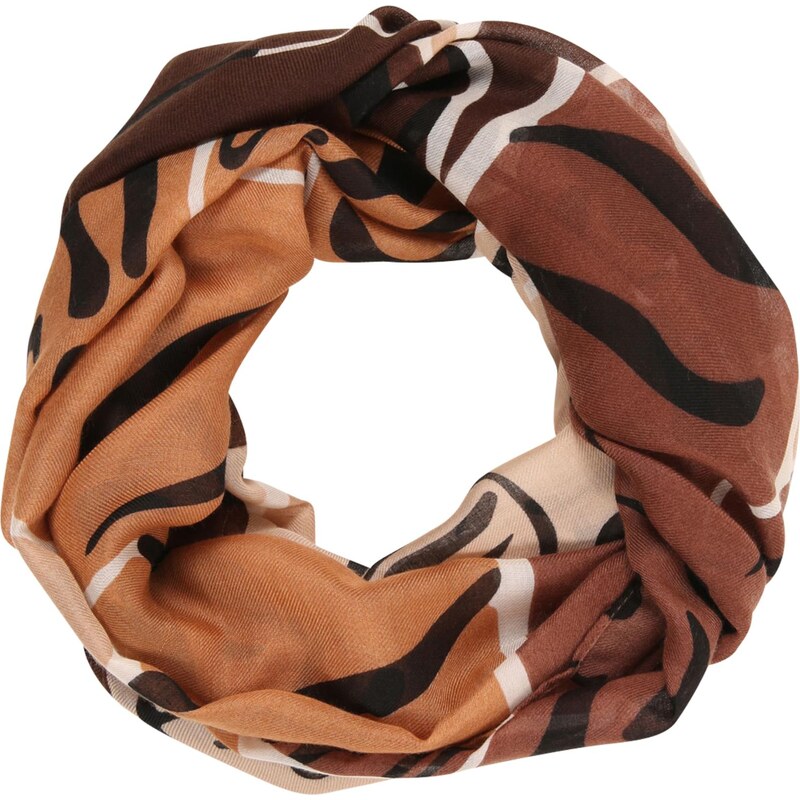 CODELLO Kruhový šál hnedá / čierna / biela 65922118