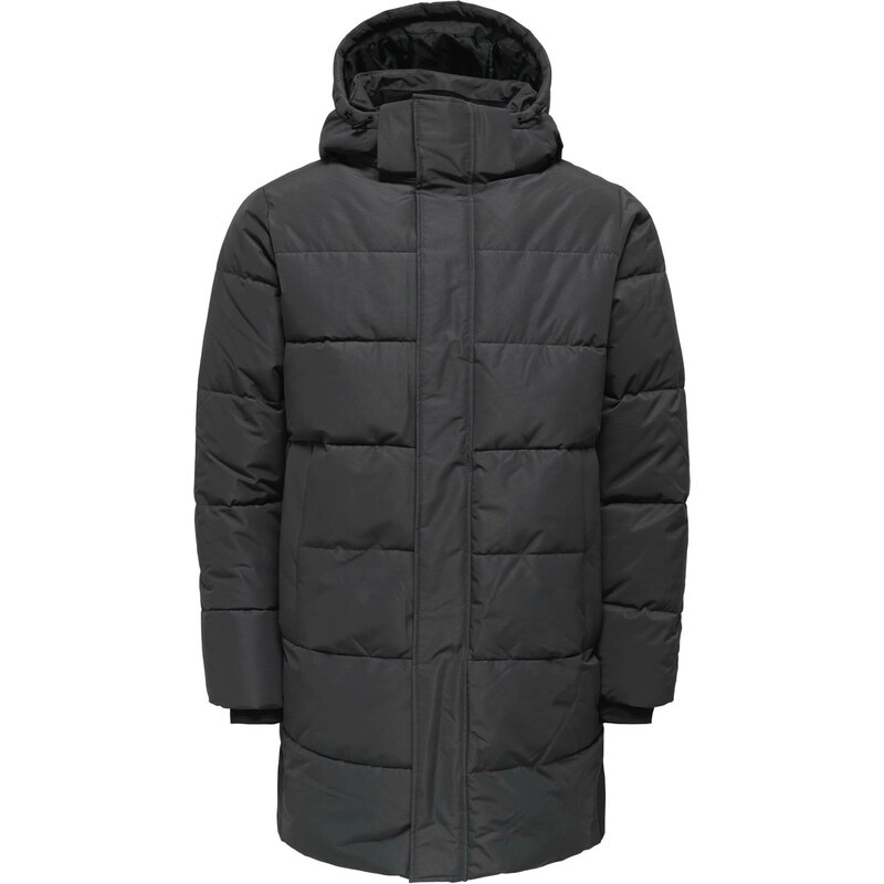 Only & Sons Zimný kabát ONSCarl tmavosivá 66001662