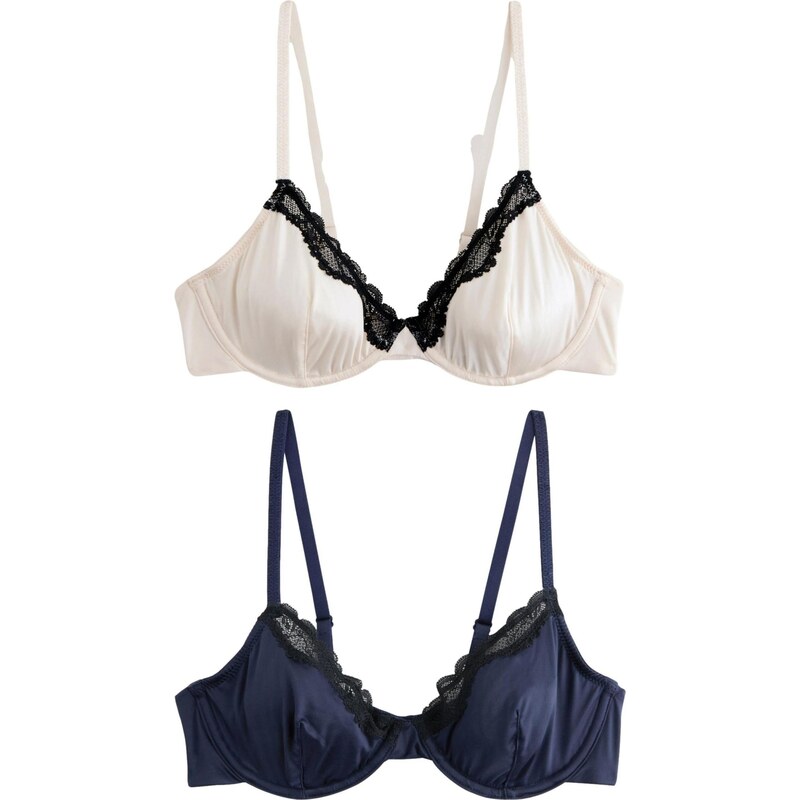 Next Podprsenka nebielená / námornícka modrá / čierna 66001962