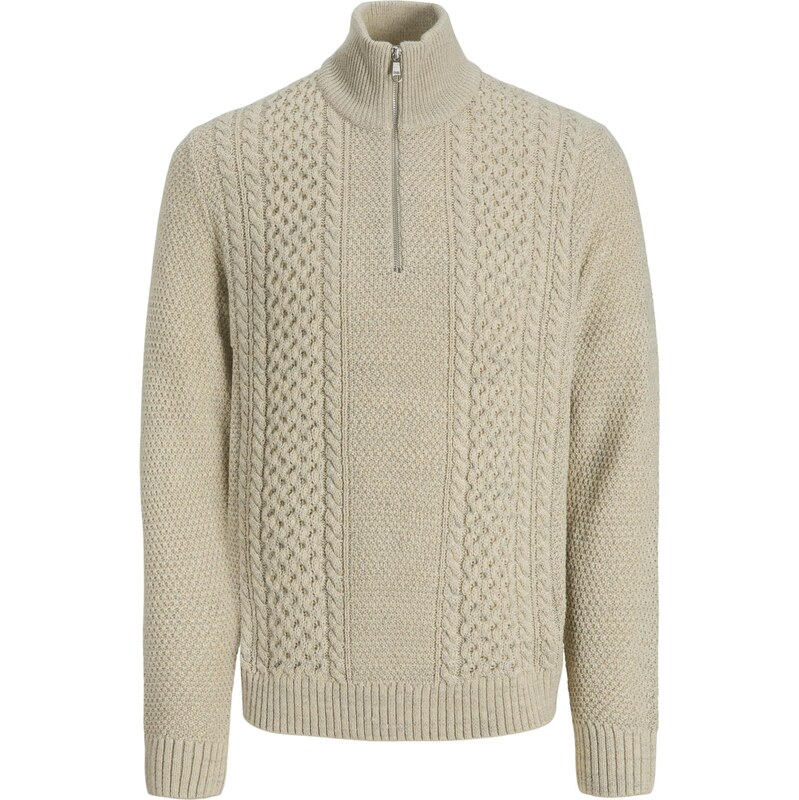 JACK & JONES Sveter JJPaul šedobiela 66002152