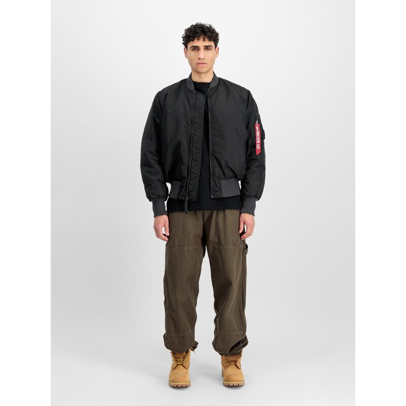 ALPHA INDUSTRIES Prechodná bunda 'MA-1 Distressed' červená / čierna / biela