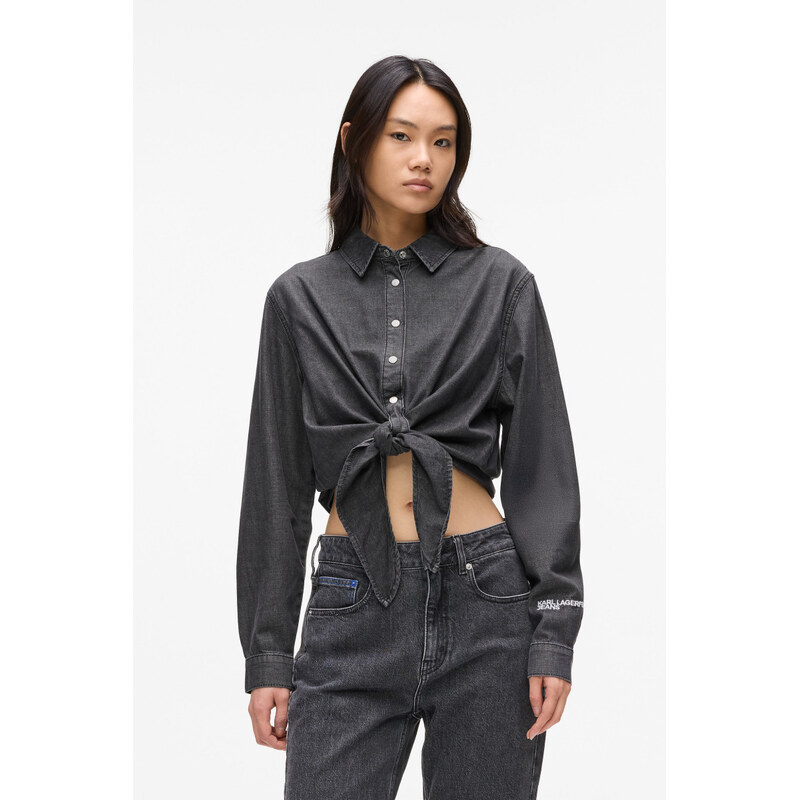 BLÚZKA KARL LAGERFELD JEANS KLJ DENIM WRAP BLOUSE 67047571