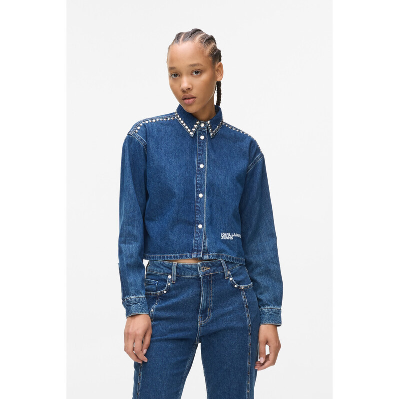 KOŠEĽA KARL LAGERFELD JEANS KLJ DENIM STUDDED SHIRT 67047572