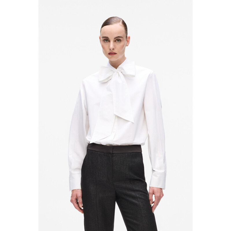 BLÚZKA KARL LAGERFELD RETRO POPLIN BOW BLOUSE 67047575