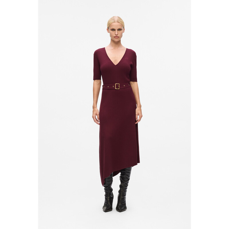 ŠATY KARL LAGERFELD BELTED KNIT DRESS 66001897