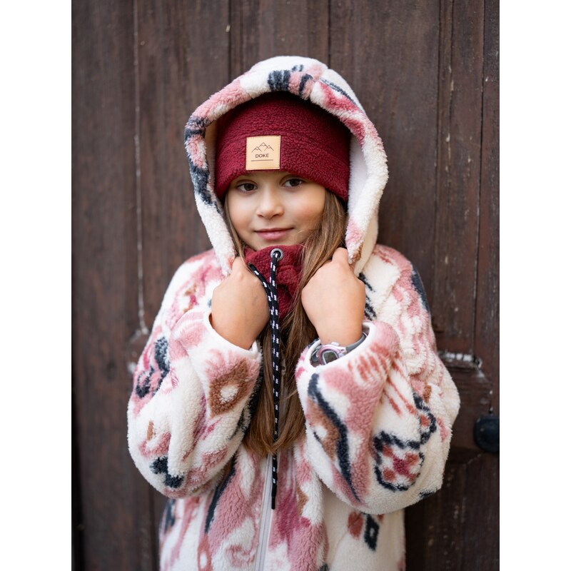 DOKE Detský set Luis fleece bordo 66004292