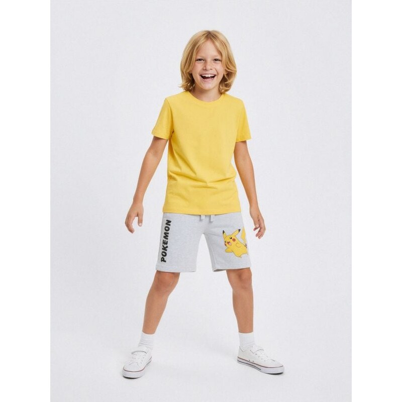 Sinsay - Šortky Pokémon - svetlošedá 65744630