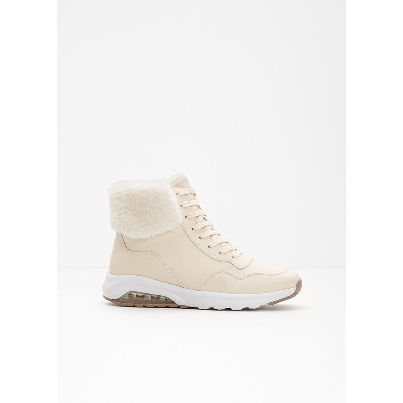 bonprix Detské vysoké tenisky, farba béžová 66006749