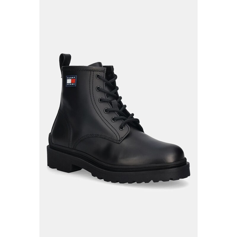Kožená obuv Tommy Jeans TJM LACE UP RUBBERIZED 66016883